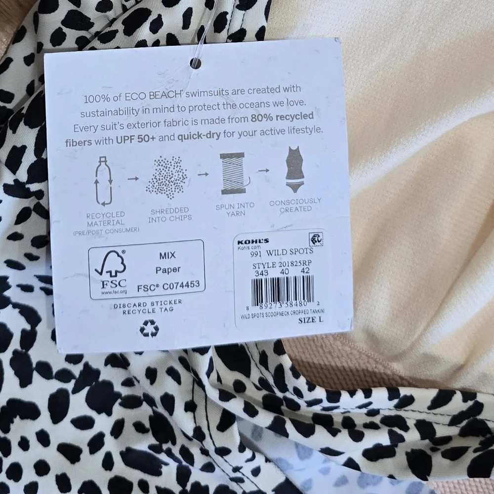 Leopard Print Women's SWIM Top - Picture 3 of 3